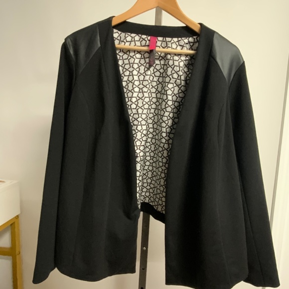 Pure Energy Black Mixed Media Jacket- Size Large - Picture 5 of 11